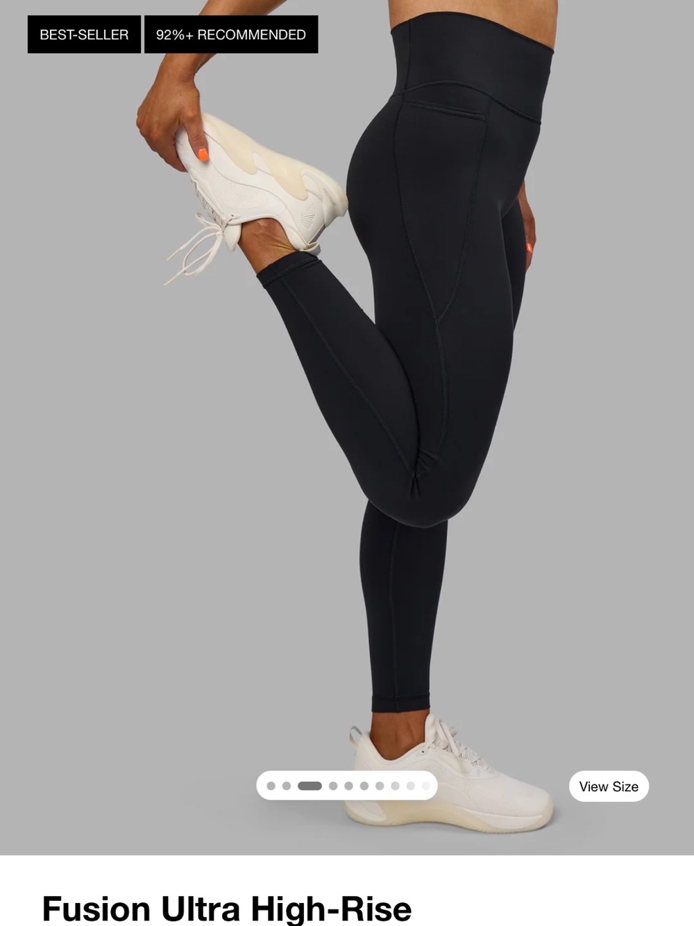 LSKD Fusion High-Rise Women's Leggings - black - small - Picture 3 of 5